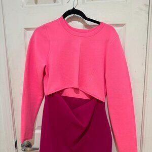 Fitted long sleeve mini dress